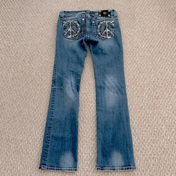 Miss Me Peace Sign #JP5356B Boot Jean - Picture 5 of 15